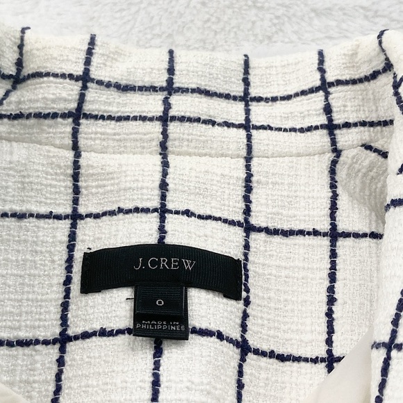 White and Black Windowpane J. Crew Blazer - Picture 7 of 9